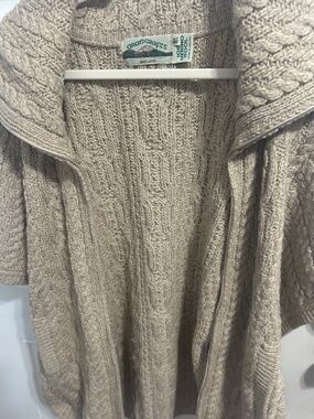 Aran Crafts Neutral Cream Cable Knit Cardigan